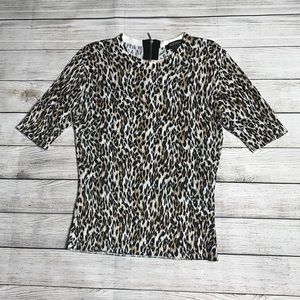 White House Black Market Animal Print Sweater
